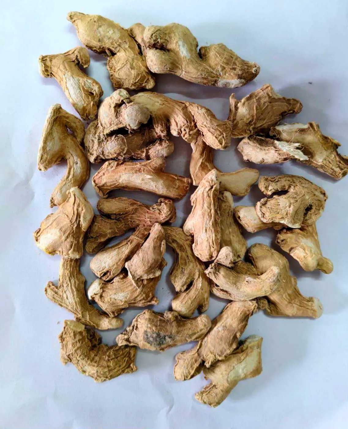 Dry ginger cut piece - sized for milling Dry ginger cut pieces prepared for milling and bulk supply